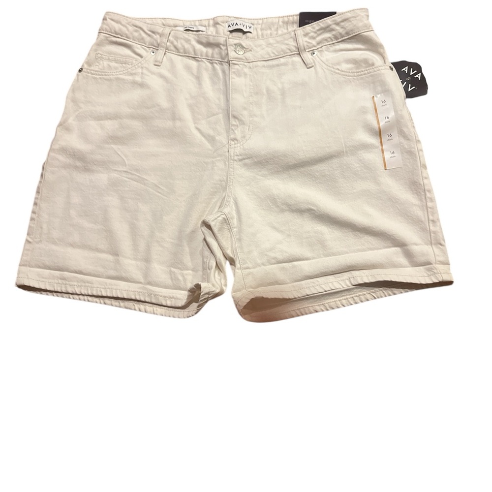 Ava VIV midi shorts size 16 color Ecru